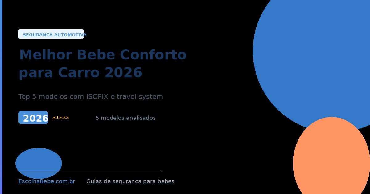 Melhor Bebê Conforto para Carro 2026: Guia Completo com os 5 Melhores