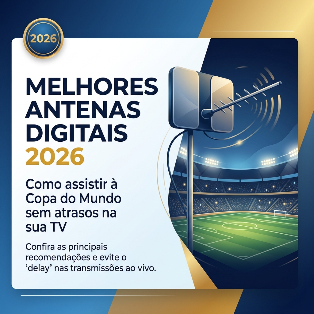 Melhores Antenas Digitais de TV 2026: como assistir à Copa sem delay