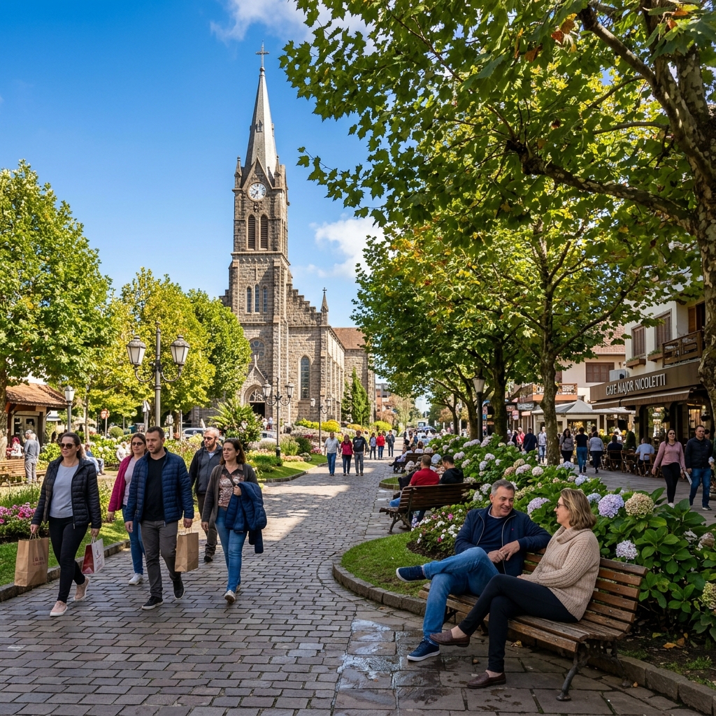 Praça Major Nicoletti em Gramado