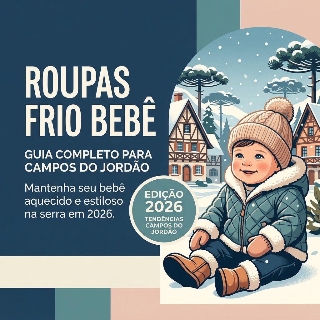 Roupas de frio para bebê em Campos do Jordão: gorro, luva e casaco são essenciais